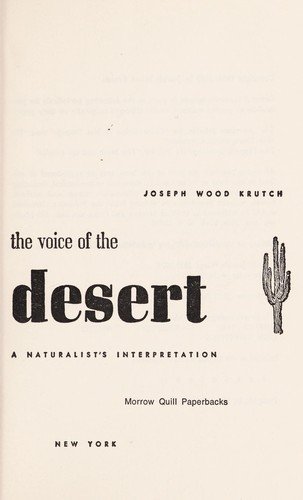 The Voice of the Desert